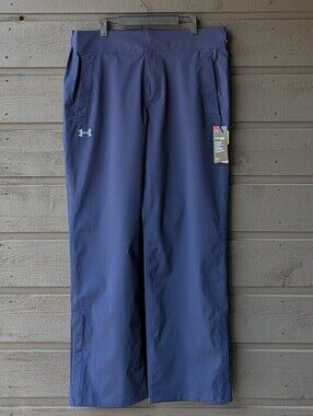 NWT Under Armour StormProof Waterproof Pants Dark Blue Size Large Rain Pants